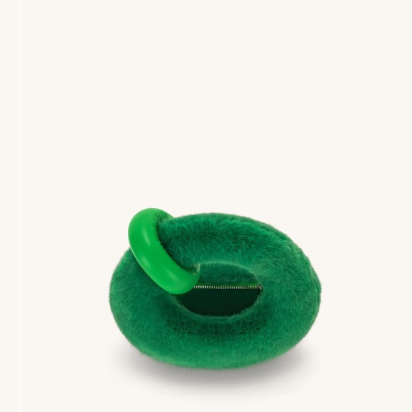 JW PEI Abacus Faux Fur Mini Top Handle Bag- Grass Green - Picture 3 of 3